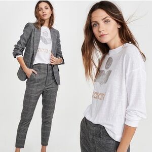 Isabel Marant Klowia Long Sleeve Linen T-Shirt XS